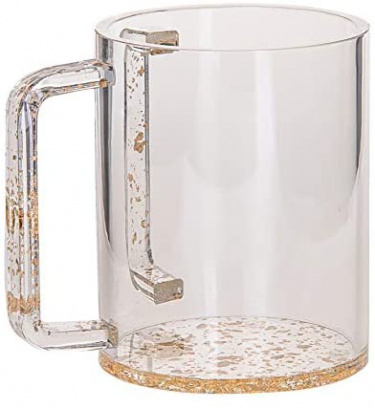 Lucite Washing Cup with Gold