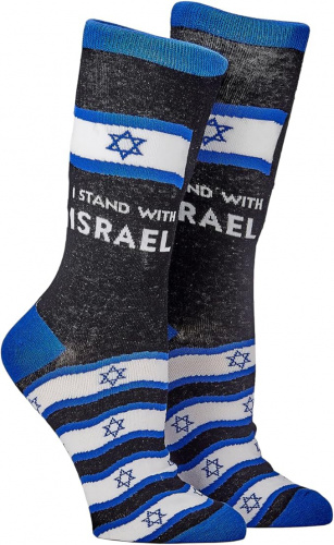 I STAND WITH ISRAEL  Adult Crew Socks