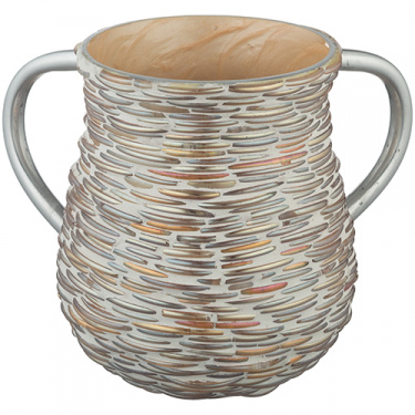 Cream Basket Weave Washing Cup